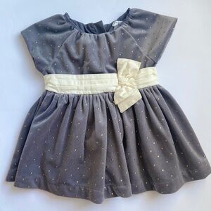 Max Studio Gray Velour Party Dress